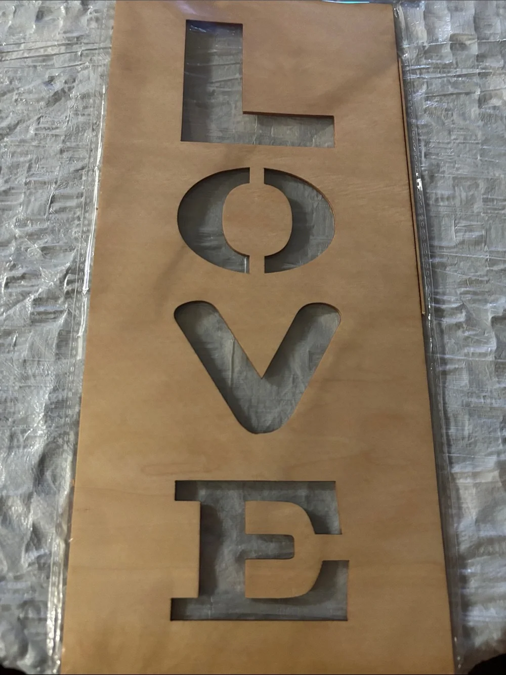 LOVE Wood Wall Decor - Natural Brown